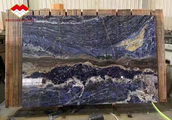 Polerowany Marzenie Sapphire Błękitny Onyks Kwarcytowe płyty Luxury Stone Backlit Przejrzyste