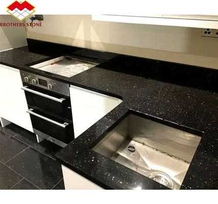 Hotelowa kuchnia Stolik i schody Wycięte na miarę Indian Black Star Galaxy Granite Slabs