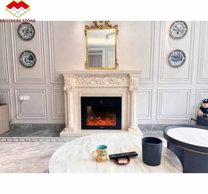 Niezależny nowoczesny wnętrze Royal Botticino Marmur Dekor kremu Shanna Beige Marmur do kominka