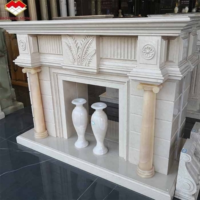 Niezależny nowoczesny wnętrze Royal Botticino Marmur Dekor kremu Shanna Beige Marmur do kominka