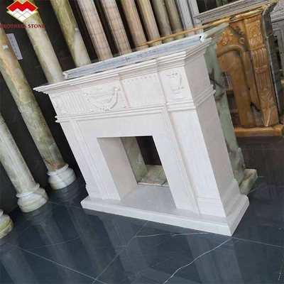 Niezależny nowoczesny wnętrze Royal Botticino Marmur Dekor kremu Shanna Beige Marmur do kominka