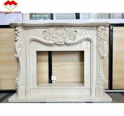 Niezależny nowoczesny wnętrze Royal Botticino Marmur Dekor kremu Shanna Beige Marmur do kominka
