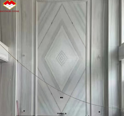 Hotel Design Style Modern White Marble TV Wall Board Panel dla projektu remontu domu
