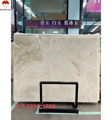 Backlit Royal White Onyx Marble Slab dla dostosowywalnego pulpitu stołowego i panele ścienne