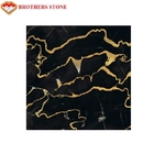 Cięte na wymiar czarny marmur Portoro ze złotą żyłką na blat łazienkowy
