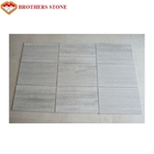 Chiny Szary / biały drewniany marmur żyłkowy do kamienia podłogowego / ściennego