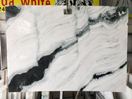 Polerowane marmurowe blaty kuchenne Ścienne szlifowane egzotyczne pandy Czarno białe marmurowe płyty Płytki kamienne Bloki podłogowe