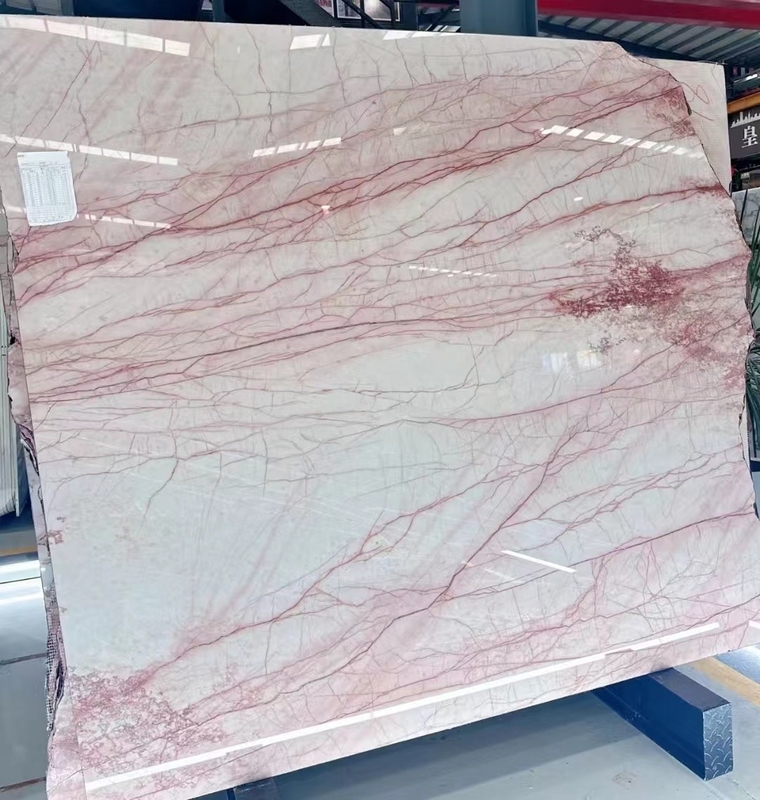 Naturalny Smokey Pink Marble dla luksusowych płytek podłogowych Countertop Vanity Table and Wall Panel