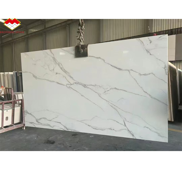 Nano biały kryształowy stół jadalny top nowoczesny duży płytka marmurowa wygląd płytki porcelanowej dla kroków