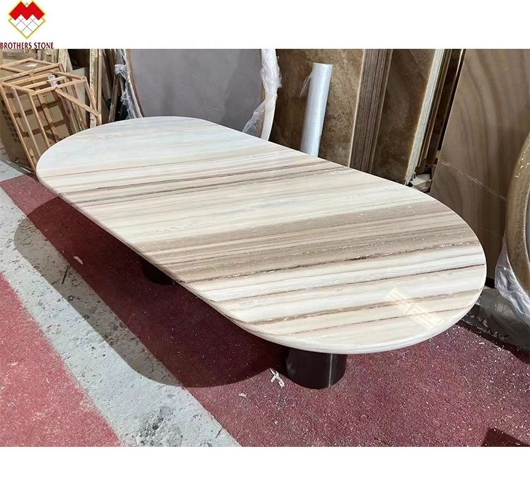 Palissandro Niebieski Marmurowy Stół Nowoczesny Stół Jedzenia z rysunkiem i 180*90cm Rozmiar